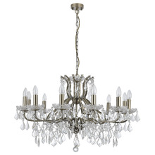 Tamara Iron & Crystal 12 Light Chandelier